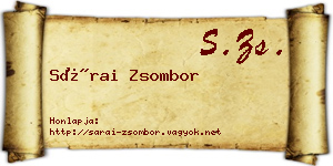 Sárai Zsombor névjegykártya