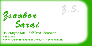 zsombor sarai business card